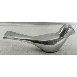 MCM Bird Silver Plate Figurine Paperweight Minimalist Vintage Bird Enthusiast